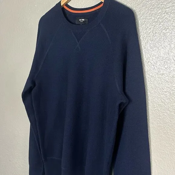 Jack Spade Navy Blue Men’s Wool Sweater Size Medium M - Picture 2 of 6
